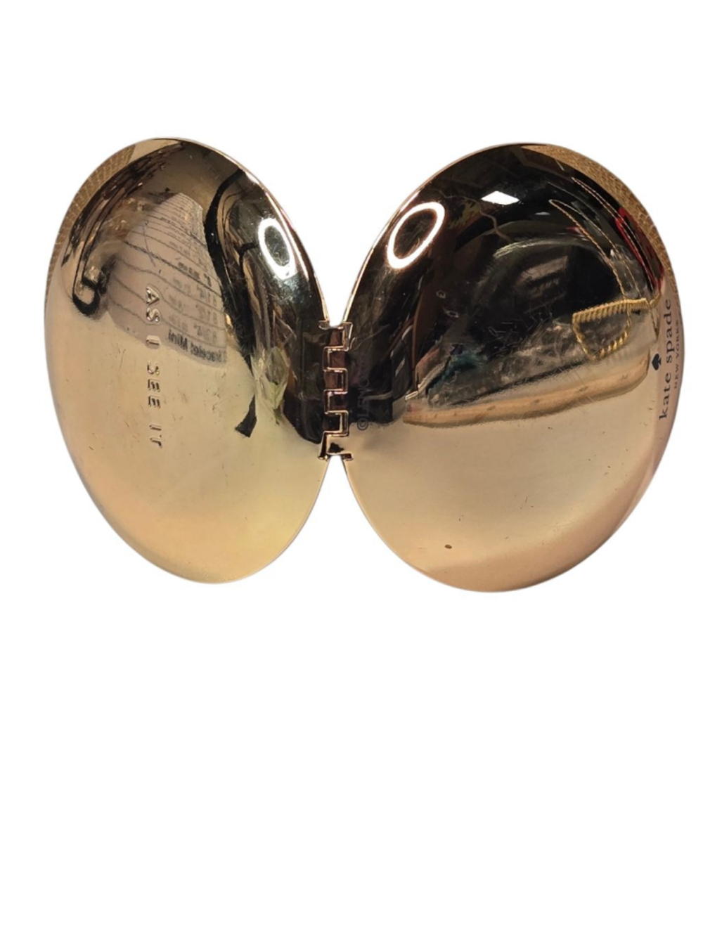 Kate Spade New York Lenox Goldtone Compact Mirror Engraved As I See It Classic